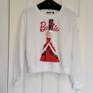 2212- Barbie Sweatshirt Junior Girl Size L NWT